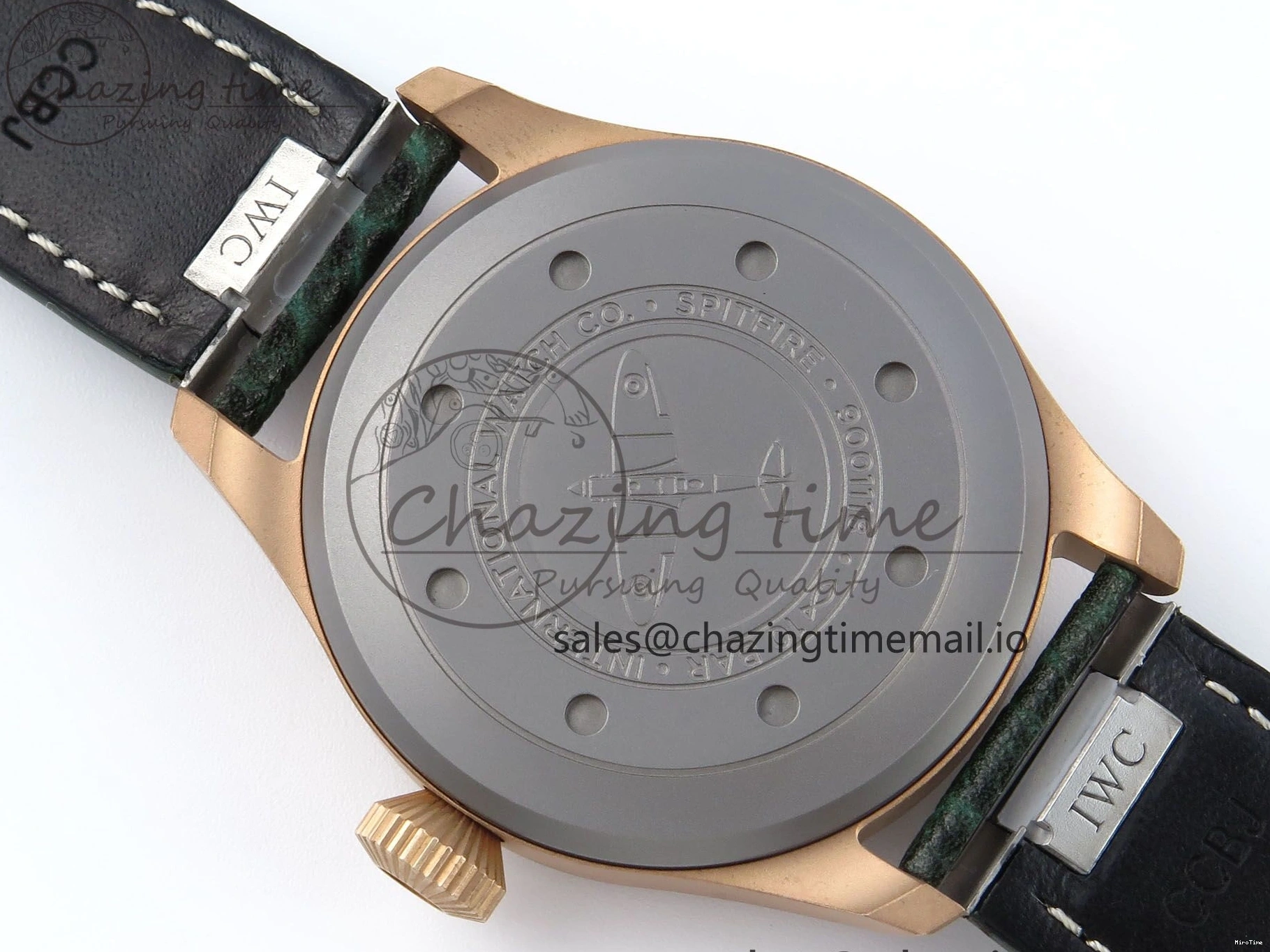 MIROTIME 0307 Durable Big Pilot IW329702 M+F 1:1 Best Edition Green Dial on Green Leather Strap MY 7006